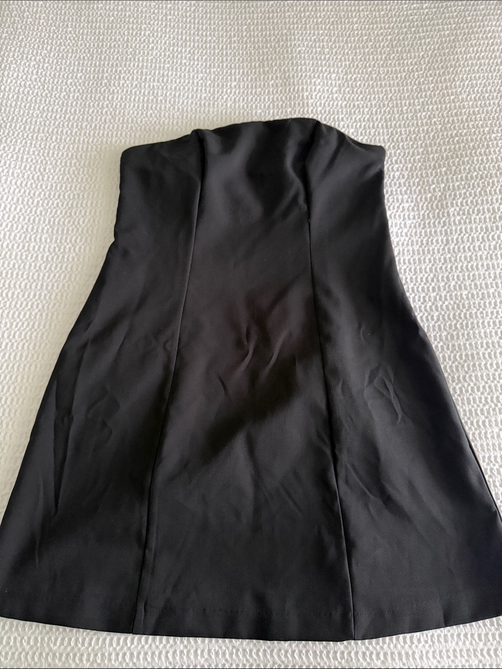 a new day Black Strapless A-Line Mini Dress